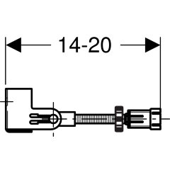 Комплект крепления к стене Geberit Duofix для отдельного монтажа, угловой