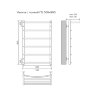 Полотенцесушитель водяной AZARIO VERONA 500/800 с полкой, 5 секций, нижнее/диагональное подключение,