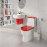 Унитаз-компакт Sanita Luxe Best с сиденьем микролифт и красной крышкой (WC.CC/Best/2-DM/RED.G/S1)