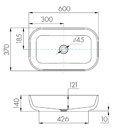 Раковина накладная Aquaton Лола 60 литьевой мрамор, белая (1A73313Klk010)
