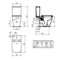 Чаша унитаза IDEAL STANDARD I.LIFE B безободковый, с сидением микролифт, белый (T537101)