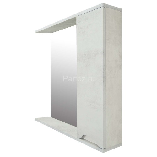 Зеркало-шкаф Loranto Florena 70 700х135х600 правый, светлый бетон (CS00086985)