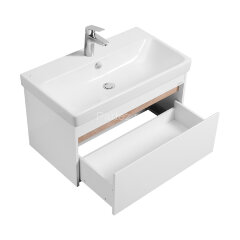 Тумба под раковину Акватон Марти 80 см, подвесная, цвет белый (1A283201MY010)