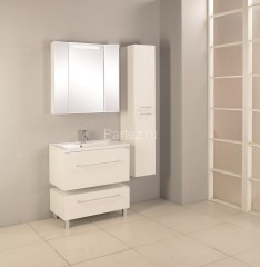 Зеркало-шкаф AQUATON Мадрид 80М с подсветкой, белое (1A175202MA010)