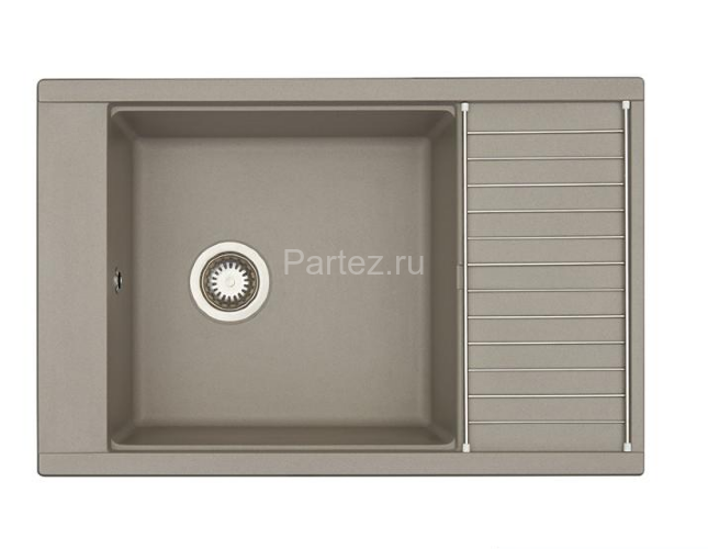 Кухонная мойка AQUATON Делия 78, серый шелк (1A715132DE250)