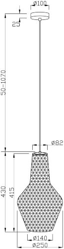 Подвесной светильник Maytoni P054PL-01B2
