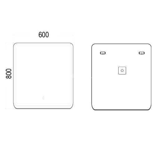 Зеркало-шкаф AZARIO Adriana 1П 600х800 c подсветкой и диммером (CS00069512)