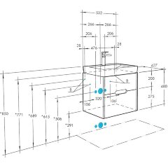 Тумба под раковину AQUATON Оливия 55 подвесная Бежевый/Дуб веллингтон (1A254201OLVG0)