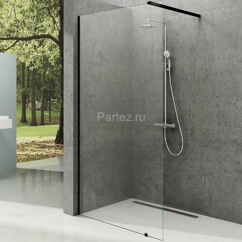 Душевая перегородка Ravak Walk-In Wall 140 профиль Черный стекло Transparent (GW9WM0300Z1)