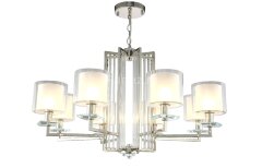 Подвесная люстра Crystal Lux NICOLAS SP-PL8 NICKEL/WHITE