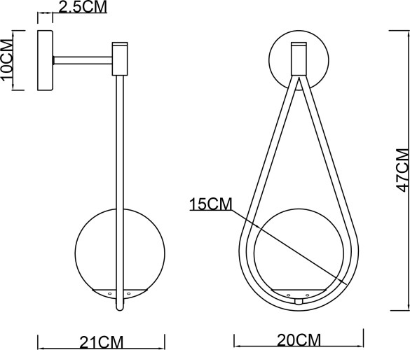 Бра Arte Lamp A7765AP-1BK
