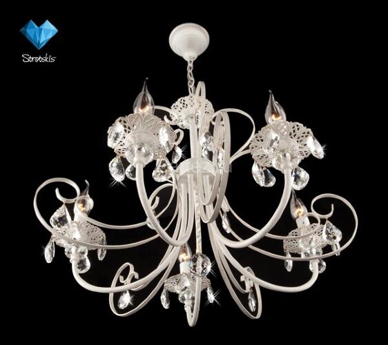 Подвесная люстра Eurosvet 3305/5 белый с золотом