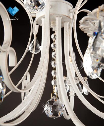 Подвесная люстра Eurosvet 3305/5 белый с золотом