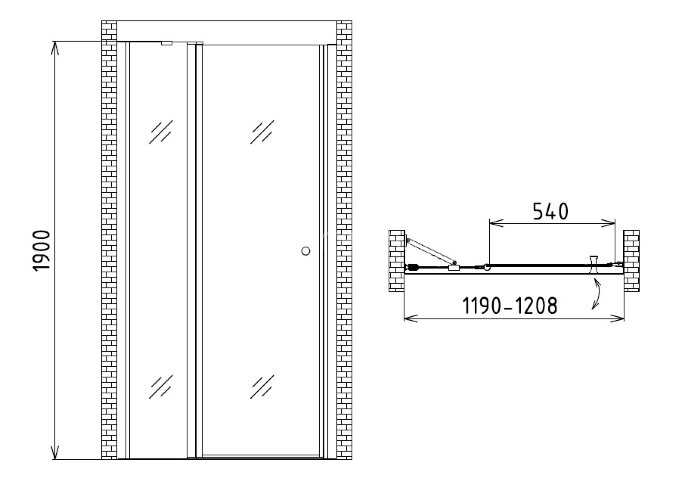 Душевая дверь Gemy New Rockcoco S03191C