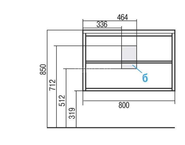 Тумба под раковину AQUATON РИМИНИ 80 подвесная, белая (1A226701RN010)