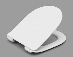 Крышка-сиденье для унитаза Haro Кано ДМ тонкое, быстросъемное, стальное крепление с эксцентриком, бе