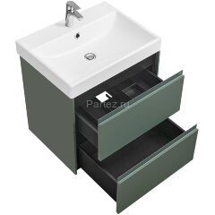 Тумба под раковину Roca Ona 600 подвесная, 2 ящика, зеленый матовый (A857613513)