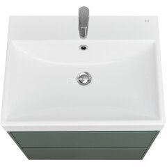 Тумба под раковину Roca Ona 600 подвесная, 2 ящика, зеленый матовый (A857613513)