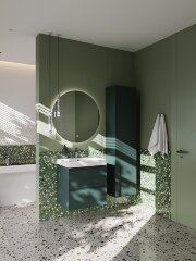 Тумба под раковину Roca Ona 600 подвесная, 2 ящика, зеленый матовый (A857613513)