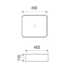 Раковина Azario 400х400х110 накладная, белый (AZ-2179)