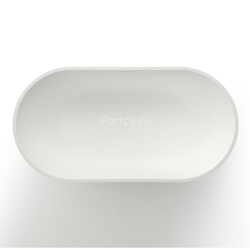 Ванна из искусственного камня Azario JENNER 1800x850x640 свободностоящая белая матовая, с белым мато