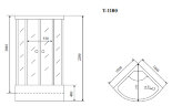 Timo Standart T-6600 Black душевая кабина (100*100*220), шт