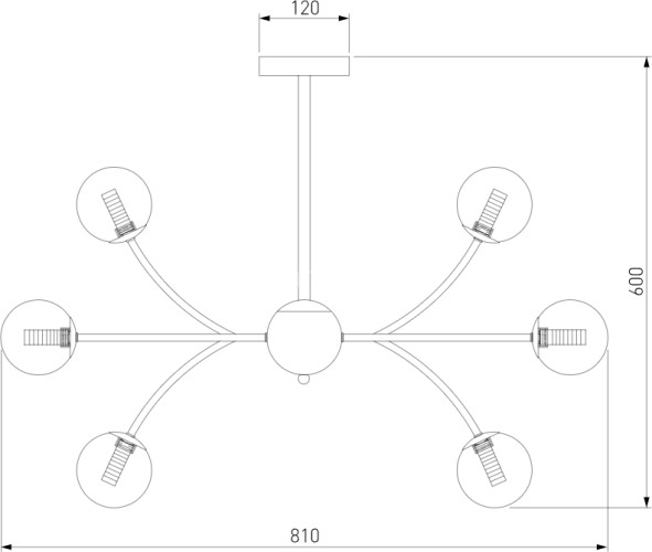 Потолочная люстра Eurosvet 30179 хром