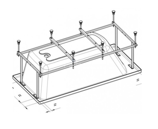 Каркас для ванны Roca BECOOL1 80х80 (Z.RU93.0.278.6)