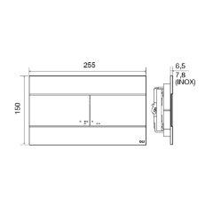 Кнопка смыва Oli SLIM механическая, двойная, пластик, цвет белый (CG23000010195)