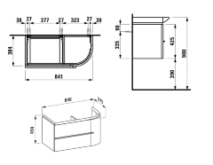 Шкафчик Laufen Case for Palace для раковины Palace 8.1670.1 (4.0150.1.075.464.1)