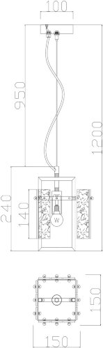 Подвесной светильник Freya FR5166PL-01BS