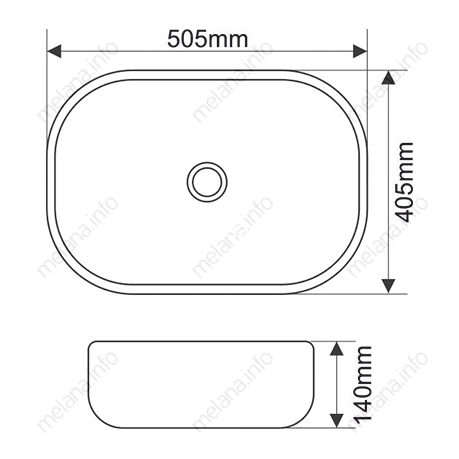 Накладная раковина melana mln-78104
