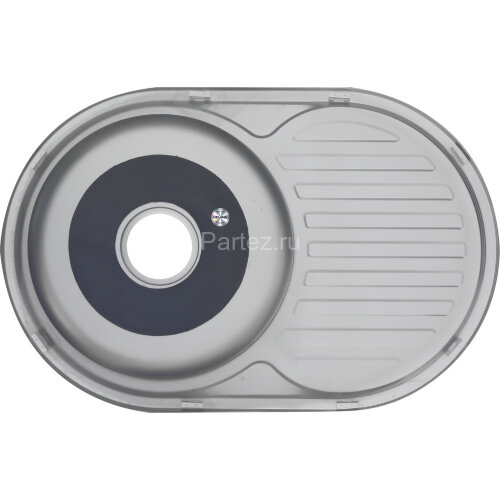 Мойка 7750 U MELANA 0,6/160 ДЕКОР врезная овальная с сифоном (180D tb *15)