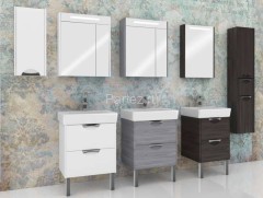 Зеркало-шкаф AQUATON СИЛЬВА 60 с подсветкой, Дуб Полярный (1A216202SIW70)