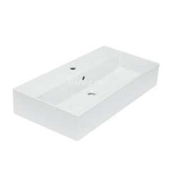 Раковина накладная Sanita Luxe Novel 80 805х423х160 с отверстием под смеситель, белая (NOV80SLWB01)