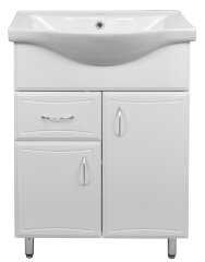 Комплект тумба Коралл-60/1 (600х850х450) с раковиной Basic 60 (CS00070575)