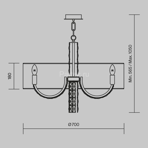 Подвесная люстра Maytoni DIA008PL-06CH