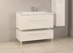 Тумба под раковину AQUATON Мадрид 100 М подвесная, белая (1A126901MA010)