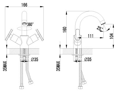Смеситель для умывальника Lemark Plus Trend LM1807C