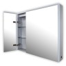 Зеркало-шкаф AZARIO Alliance 800х120х700 правый, с подсветкой, механическая кнопка, алюминиевый корп