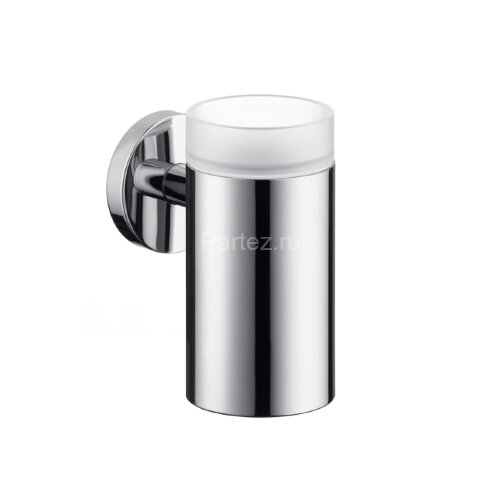 Стаканчик для зубных щеток Hansgrohe Logis, с держателем, хром (40518000)