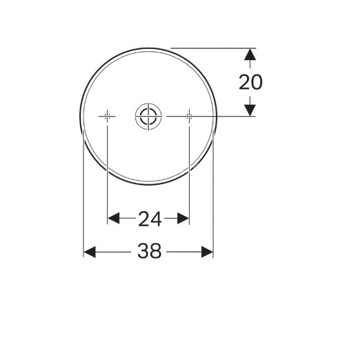 Раковина Geberit VariForm, D=40 см, белая (500.768.01.2)
