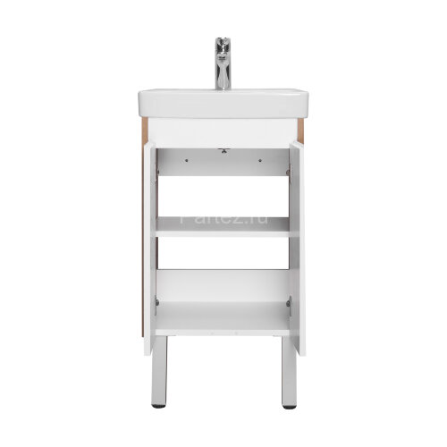 Тумба под раковину AQUATON Сканди 45 Doors универсальная, Белый/Дуб Рустикальный (1A278701SDZ90)