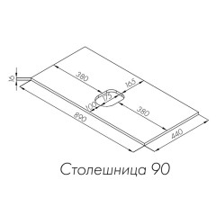Столешница под раковину Aquaton Либерти 90 дуб эльвезия (1A279703LYC70)