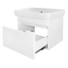 Комплект тумба Loranto Mari 600х420х500 подвесная, с раковиной Бергамо 60, белый (CS00090607)