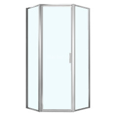 Душевое ограждение Azario RICHMOND 1000х1000х2000 5-угольный, БЕЗ ПОДДОНА, прозрачное стекло 6 мм, профиль серебро (AZ-NAG3231 1000)