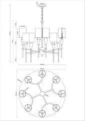 Подвесная люстра Moderli V10030-8P