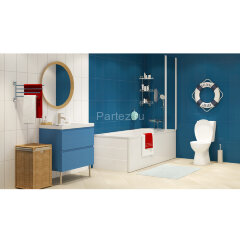 Ванна стальная ВИЗ MARION с опорной подставкой 170х70х40 без ранта, белый ирис (M-71903)