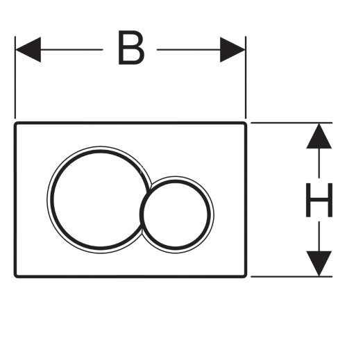 Кнопка смыва Geberit SIGMA для инсталляции, пластик, цвет Хром
