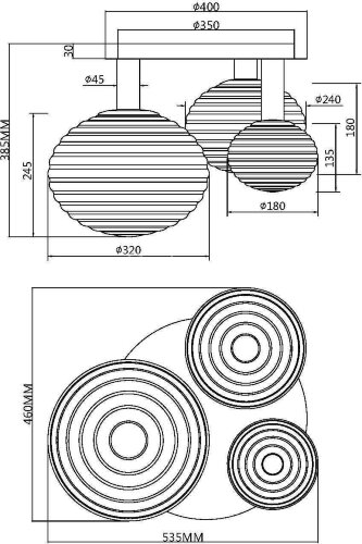 Потолочный светильник Maytoni MOD268CL-03G